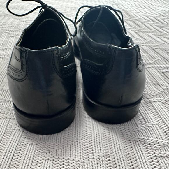 Stanley Backer black Italian leather lace up oxfords size 10.5 main image 4